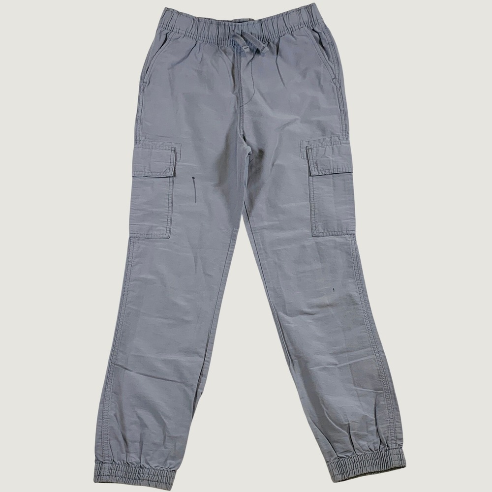 The Children's Place Cargo Joggers Pants BIG BOY Size 14 Gray Adjustable Waist